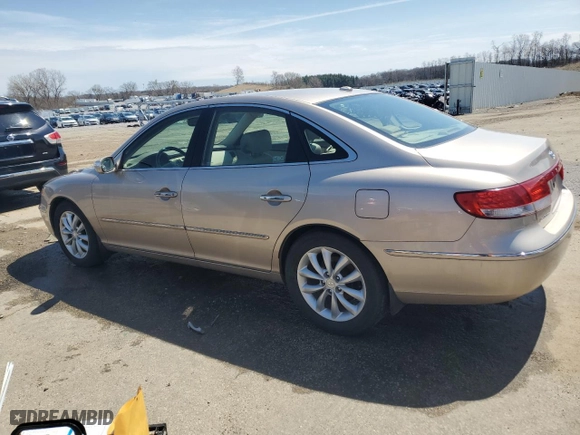 2008 Hyundai Azera Limited with VIN KMHFC46F58A288605, listed as a Copart auction lot 50295685 with 163,023 mi miles and Non Repairable. Bid and sale history available at carsss.com. Image 2.