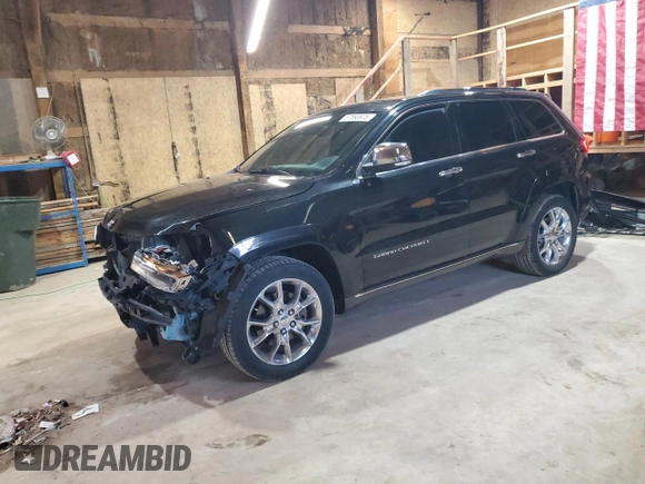 2014 Jeep Grand Cherokee Summit with VIN 1C4RJFJT7EC398488, listed as a Copart auction lot 57593975 with 64,630 mi miles and Clean title. Bid and sale history available at DreamBid. Image 1.