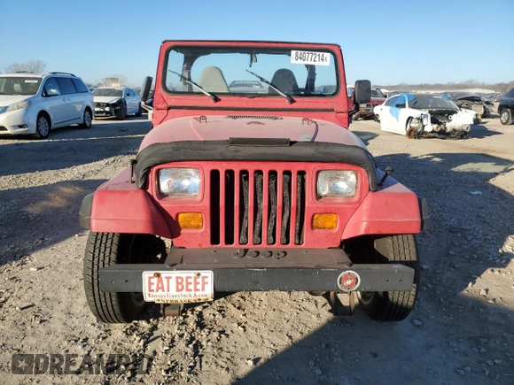 1991 Jeep Wrangler z VIN 2J4FY19P6MJ107521, wystawiony jako Copart lot #84077214 z przebiegiem 1 311 216 mil mil oraz Czysty tytuł • Clean title. Historia ofert i sprzedaży dostępna na DreamBid. Obrazek 5.