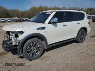 2017 Nissan Armada Platinum z VIN JN8AY2ND5H9006618, wystawiony jako Copart lot #50414645 z przebiegiem 97 605 mil mil oraz Szkoda całkowita • Salvage title. Historia ofert i sprzedaży dostępna na DreamBid. Obrazek 1.