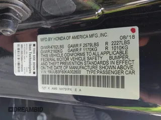 2019 Acura TLX w/A-Spec Pkg z VIN 19UUB3F60KA002600, wystawiony jako IAAI lot #41894449 z przebiegiem 54 816 mil mil oraz . Historia ofert i sprzedaży dostępna na DreamBid. Obrazek 9.