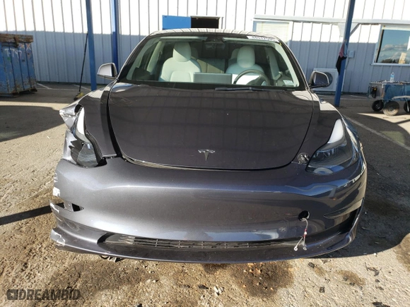 2023 Tesla Model 3 with VIN 5YJ3E1EA2PF438259, listed as a Copart auction lot 44572595 with 28,194 mi miles and Salvage Title. Bid and sale history available at carsss.com. Image 5.