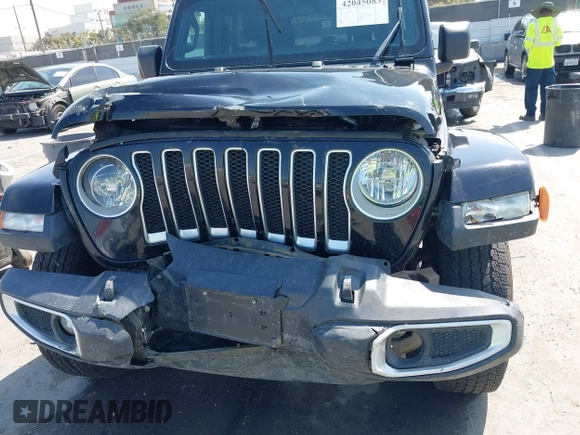 2020 Jeep Wrangler Unlimited Sahara with VIN 1C4HJXEN6LW235159, listed as a IAAI auction lot 42045083 with 68,400 mi miles and . Bid and sale history available at DreamBid. Image 12.