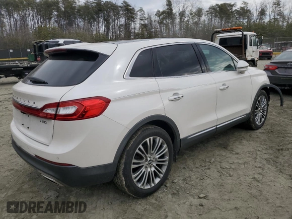 2016 Lincoln MKX Reserve with VIN 2LMTJ8LR1GBL66917, listed as a Copart auction lot 46974925 with 111,994 mi miles and Salvage Title. Bid and sale history available at carsss.com. Image 3.