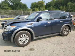 2018 Nissan Armada SV with VIN JN8AY2NC1J9553107, listed as a Copart auction lot 69493074 with 125,054 mi miles and Salvage Title. Bid and sale history available at carsss.com. Image 1.