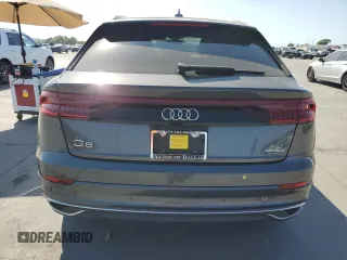 2021 Audi Q8 Premium with VIN WA1AVAF14MD027724, listed as a Copart auction lot 77492574 with 51,732 mi miles and Salvage Title. Bid and sale history available at carsss.com. Image 6.