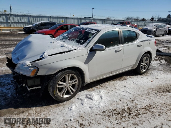 2012 Dodge Avenger SXT with VIN 1C3CDZCB4CN280391, listed as a Copart auction lot 44643215 with 97,541 mi miles and Salvage Title. Bid and sale history available at carsss.com. Image 1.