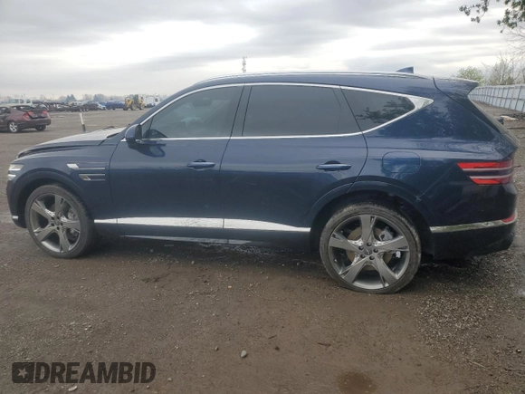 2023 Genesis GV80 with VIN KMUHCESCXPU120743, listed as a Copart auction lot 55306585 with 48,913 mi miles and Salvage title. Bid and sale history available at DreamBid. Image 2.