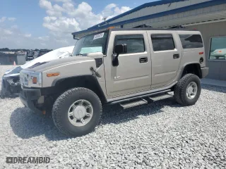 2003 Hummer H2 with VIN 5GRGN23U83H124614, listed as a Copart auction lot 50595255 with 121,356 mi miles and Salvage Title. Bid and sale history available at carsss.com. Image 1.