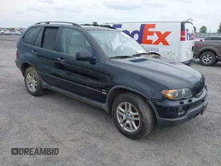 2005 BMW X5 3.0i with VIN 5UXFA13505LY12648, listed as a IAAI auction lot 42144830 with 189,271 mi miles. Bid and sale history available at carsss.com. Image 1.