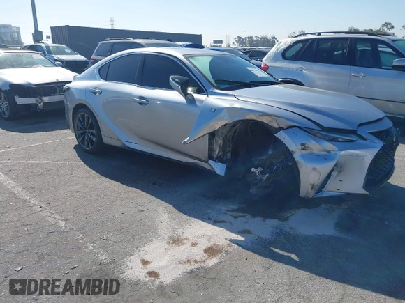 2023 Lexus IS 350 F Sport with VIN JTHGZ1B22P5068062, listed as a IAAI auction lot 41993855 with 36,710 mi miles and . Bid and sale history available at DreamBid. Image 1.