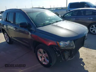 2015 Jeep Compass Sport with VIN 1C4NJCBBXFD274472, listed as a IAAI auction lot 41629585 with 124,407 mi miles. Bid and sale history available at carsss.com. Image 1.