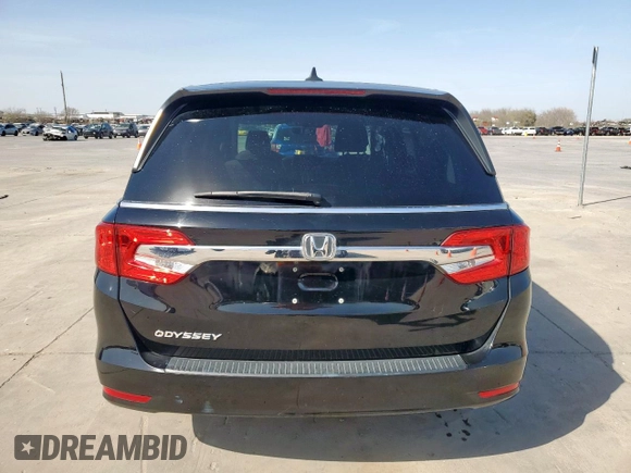 2018 Honda Odyssey EX-L with VIN 5FNRL6H76JB054750, listed as a Copart auction lot 49651795 with 55,451 mi miles and Salvage Title. Bid and sale history available at carsss.com. Image 6.