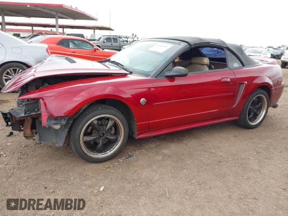 2001 Ford Mustang Deluxe with VIN 1FAFP44491F134522, listed as a IAAI auction lot 41814040 with 181,954 mi miles. Bid and sale history available at carsss.com. Image 2.