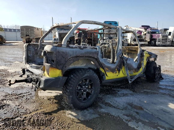 2023 Jeep Wrangler Willys Sport with VIN 1C4HJXDM5PW582884, listed as a Copart auction lot 46886015 with Not provided miles and Salvage title. Bid and sale history available at DreamBid. Image 3.