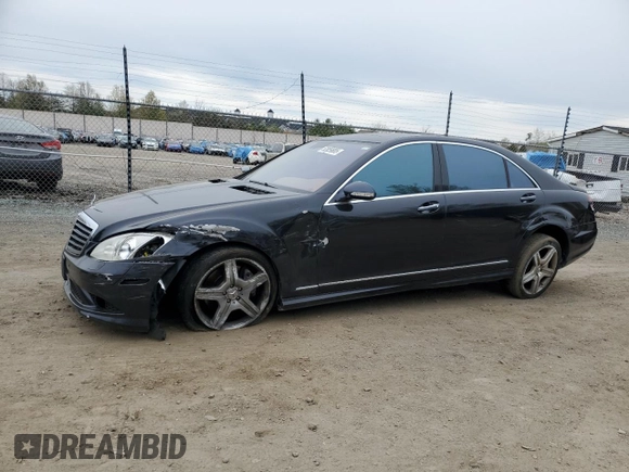 2008 Mercedes-Benz S-Class 5.5L V8 with VIN WDDNG86X88A185673, listed as a Copart auction lot 52859885 with 159,293 mi miles and Salvage Title. Bid and sale history available at carsss.com. Image 1.