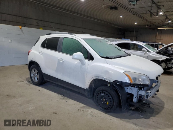 2015 Chevrolet Trax LT with VIN KL7CJRSB3FB223530, listed as a Copart auction lot 81809844 with 98,631 mi miles and Salvage Title. Bid and sale history available at DreamBid. Image 4.