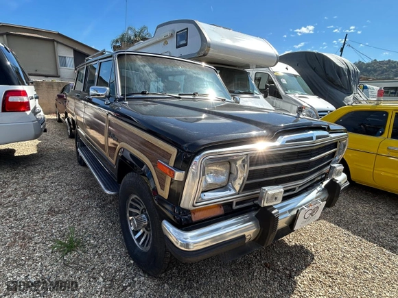 1987 Jeep Grand Wagoneer with VIN 1JCNJ15U7HT153505, listed as a Copart auction lot 46373925 with NaN miles and Clean Title. Bid and sale history available at carsss.com. Image 1.