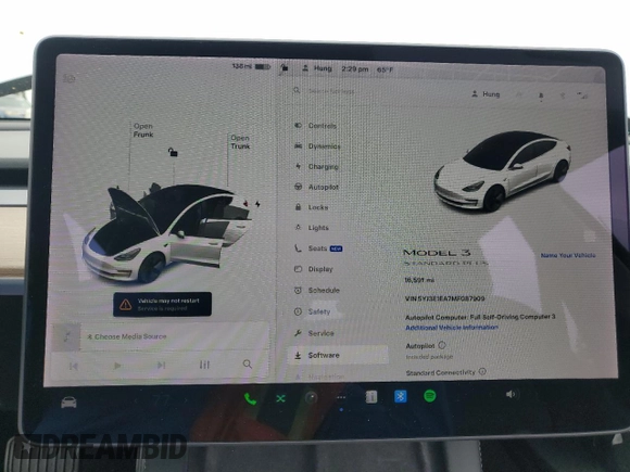 2021 Tesla Model 3 Standard Range Plus with VIN 5YJ3E1EA7MF087909, listed as a Copart auction lot 50942395 with 16,591 mi miles and Salvage Title. Bid and sale history available at carsss.com. Image 9.