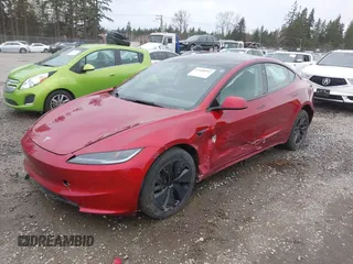 2024 Tesla Model 3 with VIN 5YJ3E1EA7RF785461, listed as a IAAI auction lot 41840091 with 8,414 mi miles. Bid and sale history available at carsss.com. Image 2.