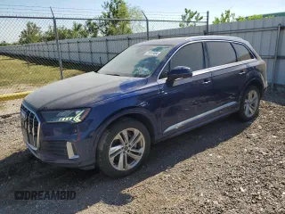 2021 Audi Q7 Premium Plus with VIN WA1LJAF74MD023455, listed as a Copart auction lot 72613464 with 56,968 mi miles and Salvage title. Bid and sale history available at DreamBid. Image 1.