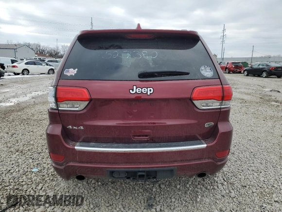 2020 Jeep Grand Cherokee Overland with VIN 1C4RJFCG2LC327390, listed as a Copart auction lot 45600615 with 121,504 mi miles and Salvage Title. Bid and sale history available at carsss.com. Image 6.