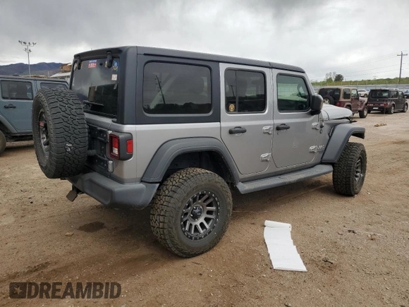 2018 Jeep Wrangler Unlimited Sport S с VIN 1C4HJXDG7JW138049, выставлен на аукционе Copart как лот 57168065 с пробегом 53 267 миль миль и Списание • Salvage title. История ставок и продаж доступна на DreamBid. Изображение 3.