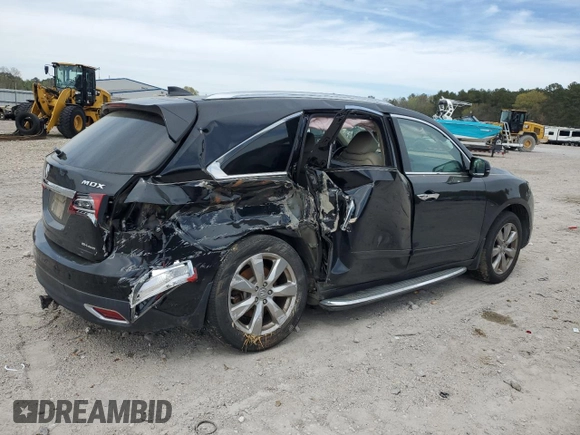 2014 Acura MDX Advance with VIN 5FRYD4H83EB037575, listed as a Copart auction lot 50621255 with 129,417 mi miles and Salvage Title. Bid and sale history available at DreamBid. Image 3.