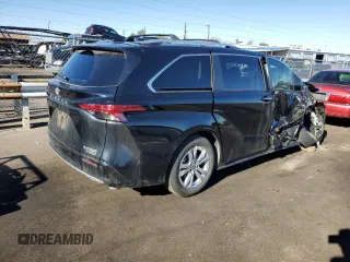 2023 Toyota Sienna Platinum with VIN 5TDESKFC6PS084698, listed as a Copart auction lot 80532734 with 16,884 mi miles and Salvage Title. Bid and sale history available at DreamBid. Image 3.