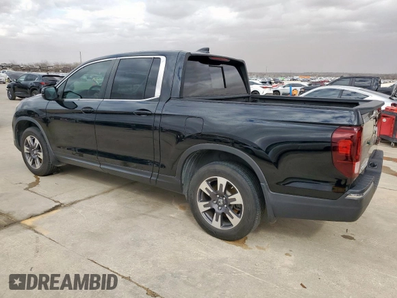 2019 Honda Ridgeline RTL-T with VIN 5FPYK2F65KB002634, listed as a Copart auction lot 47598885 with 65,550 mi miles and Salvage title. Bid and sale history available at DreamBid. Image 2.