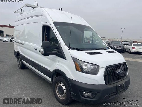 2023 Ford Transit Cargo with VIN 1FTBR1X87PKC09329, listed as a IAAI auction lot 42730748 with 10,638 mi miles and . Bid and sale history available at DreamBid. Image 3.