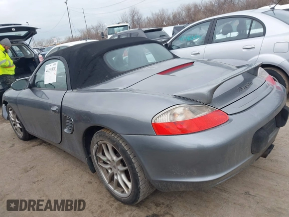 2003 Porsche Boxster with VIN WP0CA29813U621288, listed as a IAAI auction lot 41471740 with 107,864 mi miles. Bid and sale history available at carsss.com. Image 3.