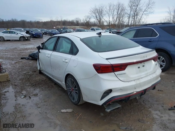 2022 Kia Forte GT with VIN 3KPF44AC8NE493620, listed as a IAAI auction lot 41448375 with 92,552 mi miles. Bid and sale history available at carsss.com. Image 3.