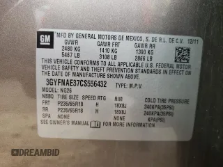2012 Cadillac SRX Luxury Collection with VIN 3GYFNAE37CS556432, listed as a Copart auction lot 48050322 with 177,598 mi miles and Salvage Title. Bid and sale history available at carsss.com. Image 10.