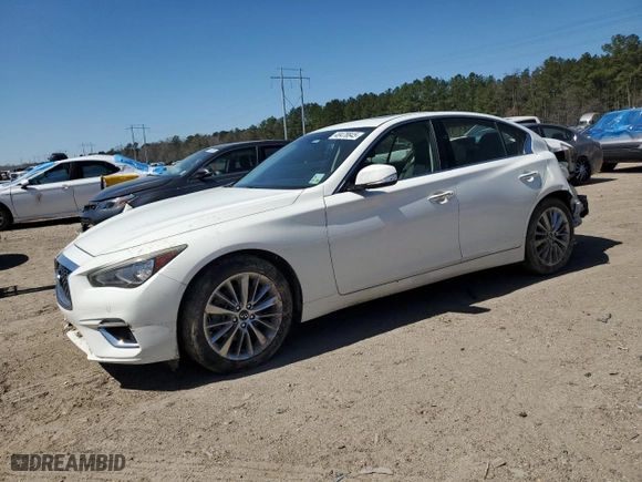 2018 Infiniti Q50 3.0t SPORT with VIN JN1EV7ARXJM442181, listed as a Copart auction lot 48478845 with 197,325 mi miles and Salvage Title. Bid and sale history available at carsss.com. Image 1.