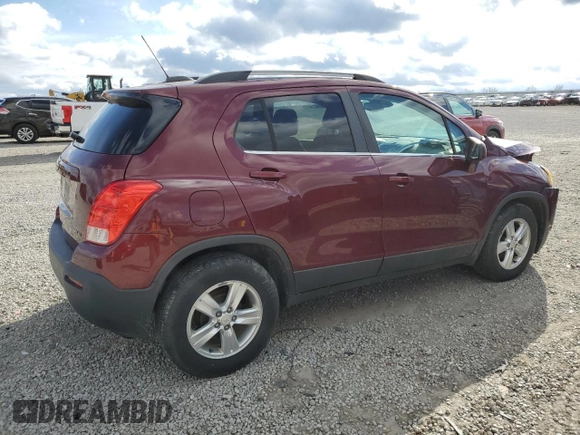2016 Chevrolet Trax LT z VIN 3GNCJLSB4GL274123, wystawiony jako Copart lot #49728505 z przebiegiem Nie podano mil oraz Szkoda całkowita • Salvage title. Historia ofert i sprzedaży dostępna na DreamBid. Obrazek 3.