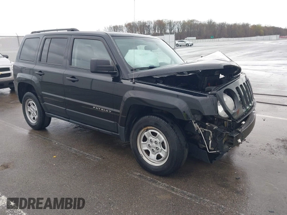 2014 Jeep Patriot Sport with VIN 1C4NJRBBXED879285, listed as a IAAI auction lot 41944152 with 103,676 mi miles. Bid and sale history available at carsss.com. Image 1.
