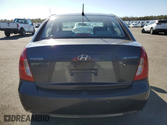 2007 Hyundai Accent GLS with VIN KMHCN46C07U085783, listed as a Copart auction lot 50498395 with 127,396 mi miles and Salvage Title. Bid and sale history available at carsss.com. Image 6.