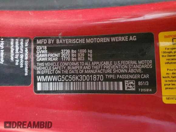 2019 MINI Convertible Cooper с VIN WMWWG5C56K3D01870, выставлен на аукционе Copart как лот 56664905 с пробегом 94 250 миль миль и Списание • Salvage title. История ставок и продаж доступна на DreamBid. Изображение 13.