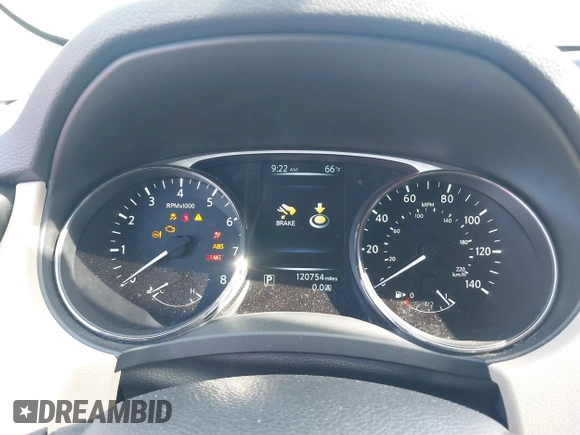 2016 Nissan Rogue SV with VIN KNMAT2MT4GP733892, listed as a IAAI auction lot 41776300 with 120,754 mi miles and . Bid and sale history available at DreamBid. Image 7.