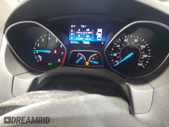 2016 Ford Focus SE with VIN 1FADP3F29GL371728, listed as a Copart auction lot 48871195 with 87,079 mi miles and Salvage Title. Bid and sale history available at carsss.com. Image 9.
