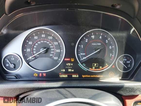 2014 BMW 4 Series 435i with VIN WBA3R1C50EF729259, listed as a Copart auction lot 53915045 with 125,625 mi miles and Clean Title. Bid and sale history available at carsss.com. Image 9.
