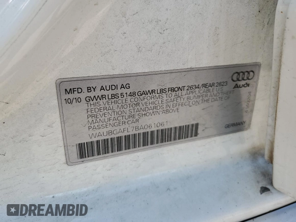 2011 Audi S4 Premium Plus z VIN WAUBGAFL7BA061061, wystawiony jako Copart lot #43745605 z przebiegiem 133 614 mil mil oraz Szkoda całkowita • Salvage title. Historia ofert i sprzedaży dostępna na DreamBid. Obrazek 14.