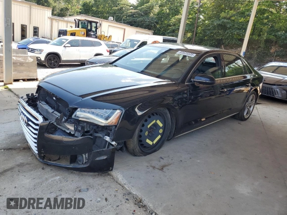 2013 Audi A8 4.0L z VIN WAUR2AFD5DN009591, wystawiony jako Copart lot #63635535 z przebiegiem 159 321 mil mil oraz Czysty tytuł • Clean title. Historia ofert i sprzedaży dostępna na DreamBid. Obrazek 1.