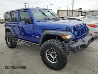 2020 Jeep Wrangler Unlimited Sport S with VIN 1C4HJXDN3LW181949, listed as a Copart auction lot 62301625 with 50,091 mi miles and Salvage title. Bid and sale history available at DreamBid. Image 4.