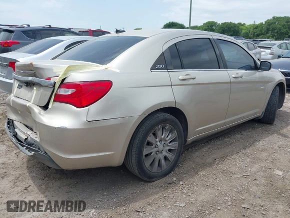2013 Chrysler 200 LX with VIN 1C3CCBAB2DN733471, listed as a IAAI auction lot 42016020 with 182,681 mi miles and . Bid and sale history available at DreamBid. Image 4.
