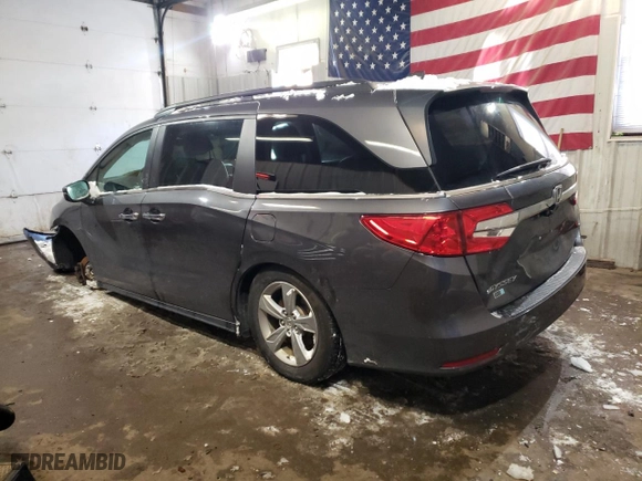 2018 Honda Odyssey EX-L with VIN 5FNRL6H77JB099535, listed as a Copart auction lot 44981785 with 95,090 mi miles and Salvage Title. Bid and sale history available at carsss.com. Image 2.
