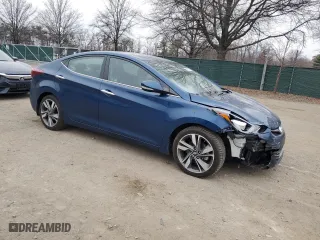 2015 Hyundai Elantra Limited with VIN KMHDH4AE2FU424014, listed as a Copart auction lot 49091015 with 46,928 mi miles and Salvage Title. Bid and sale history available at carsss.com. Image 4.