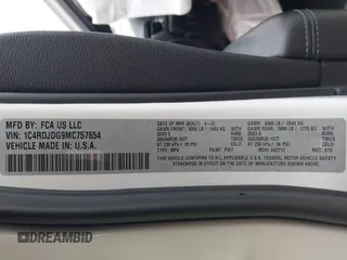 2021 Dodge Durango GT Plus z VIN 1C4RDJDG9MC757654, wystawiony jako IAAI lot #42314584 z przebiegiem 29 879 mil mil oraz . Historia ofert i sprzedaży dostępna na DreamBid. Obrazek 9.