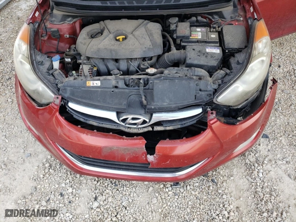 2012 Hyundai Elantra GLS with VIN KMHDH4AE3CU302841, listed as a Copart auction lot 49532255 with 127,808 mi miles and Salvage Title. Bid and sale history available at carsss.com. Image 13.